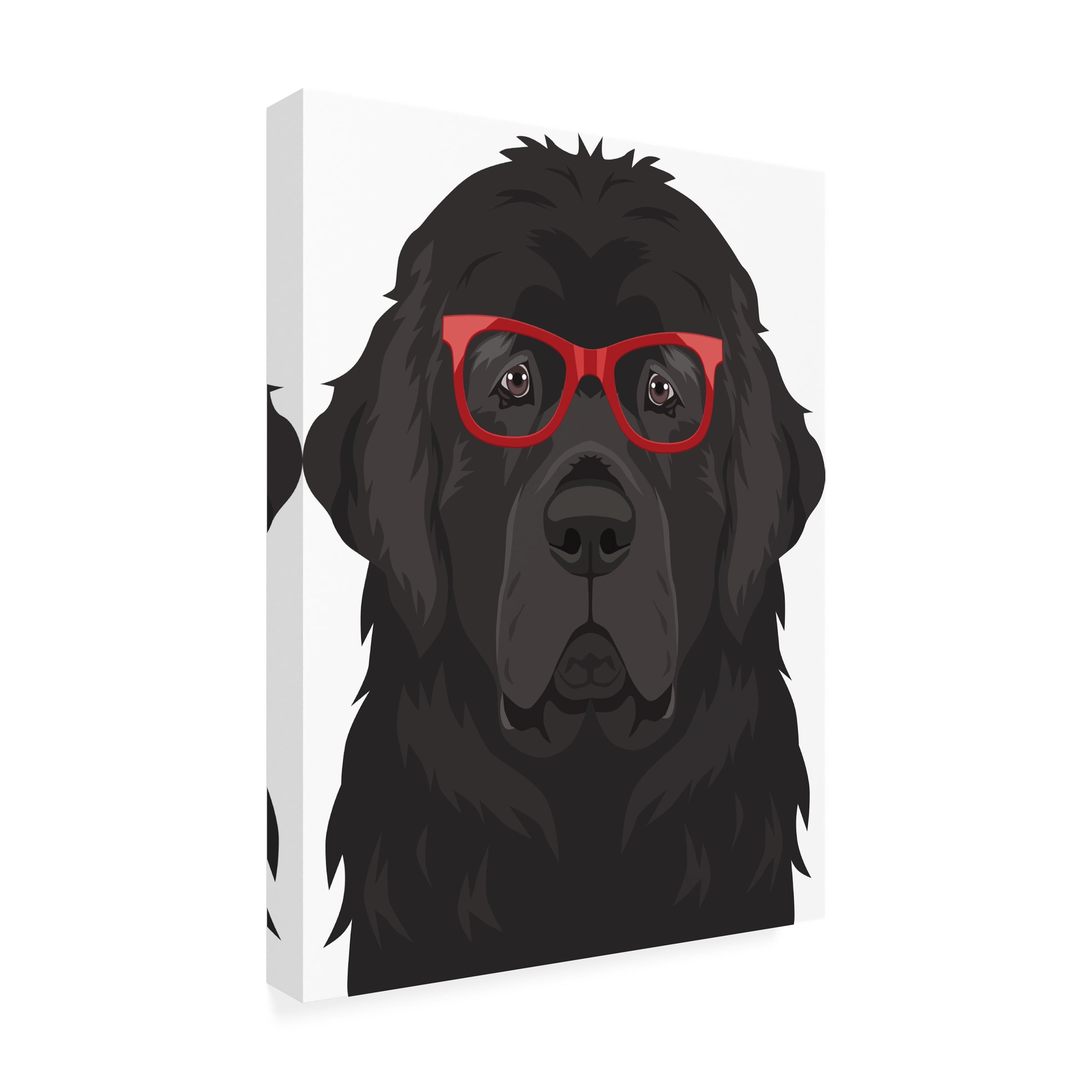 Furbaby Affiliates 'Newfoundland Wearing Hipster Glasses' Canvas Art