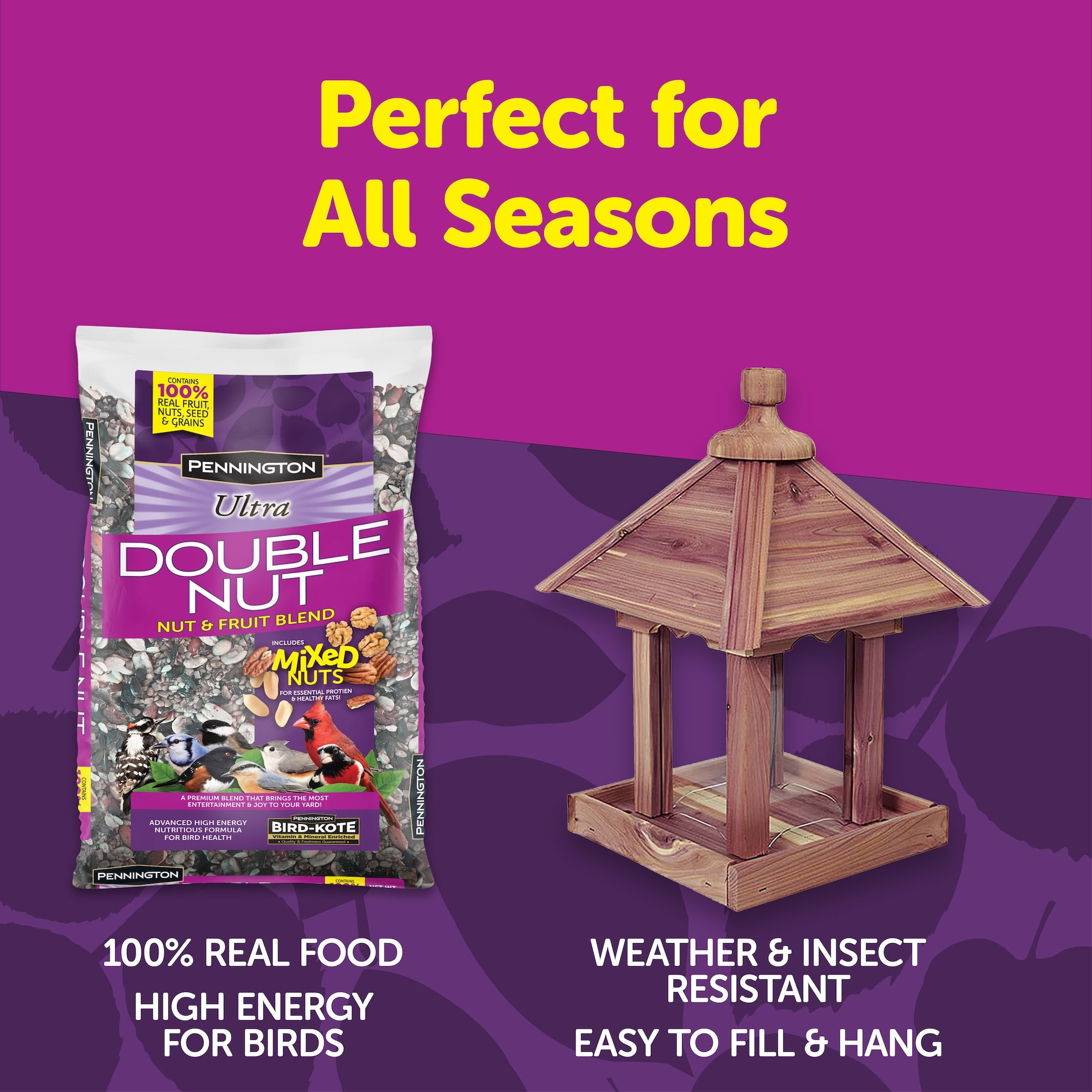 Pennington Cedar Jr Pavilion 2.5lb Capacity / 2.5lb Bird Seed All In One Kit 1 Each