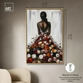 thumbnail image 5 of Girl Wearing Garden Grace II Canvas Ebony Portrait Art by Art Remedy, Gold Frame, 36" x 54", 5 of 7