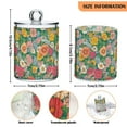 thumbnail image 5 of Yayeee 4 Pack Qtip Holder Bathroom Cotton Swab Canister with Lid Clear Dispenser Set, Floral Pattern, 5 of 6