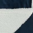 thumbnail image 4 of Nourison Throw Blankets Velvet/Sherpa Throw Navy Decorative Throw Blanket , 50"X60", 4 of 4