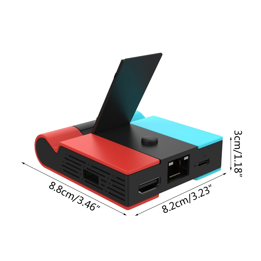 lanema USB Adapters Gaming Accessories TV Dock RJ45 Ethernet-4K HDMI-compatible USB3.0 Hub- PD-Charging Docking Station for NS