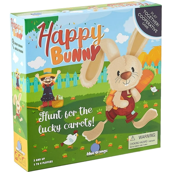 Chasse à la Carotte Porte-Bonheur Bunny Heureux Jeu Coopératif pour Enfants