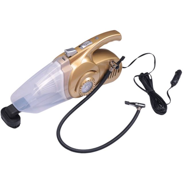 Aspiradora multifunción para coche de 12 V y 120 W y aspiradora doméstica 4 en 1 de alta potencia para coche Aspiradora en seco y húmedo Cable de alimentación de 4,5 m (14,76 pies)