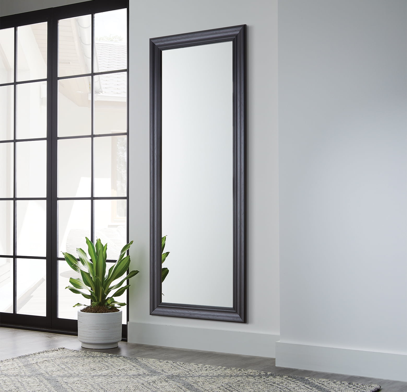(2 pack) Better Homes & Gardens 27x70 Black Rectangle Large Full-Length Floor Mirror for Bedroom or Entryway