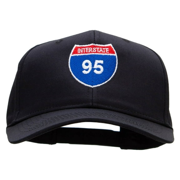 Interstate 95 Solid Cotton Twill Low Profile Snap Cap - Black OSFM