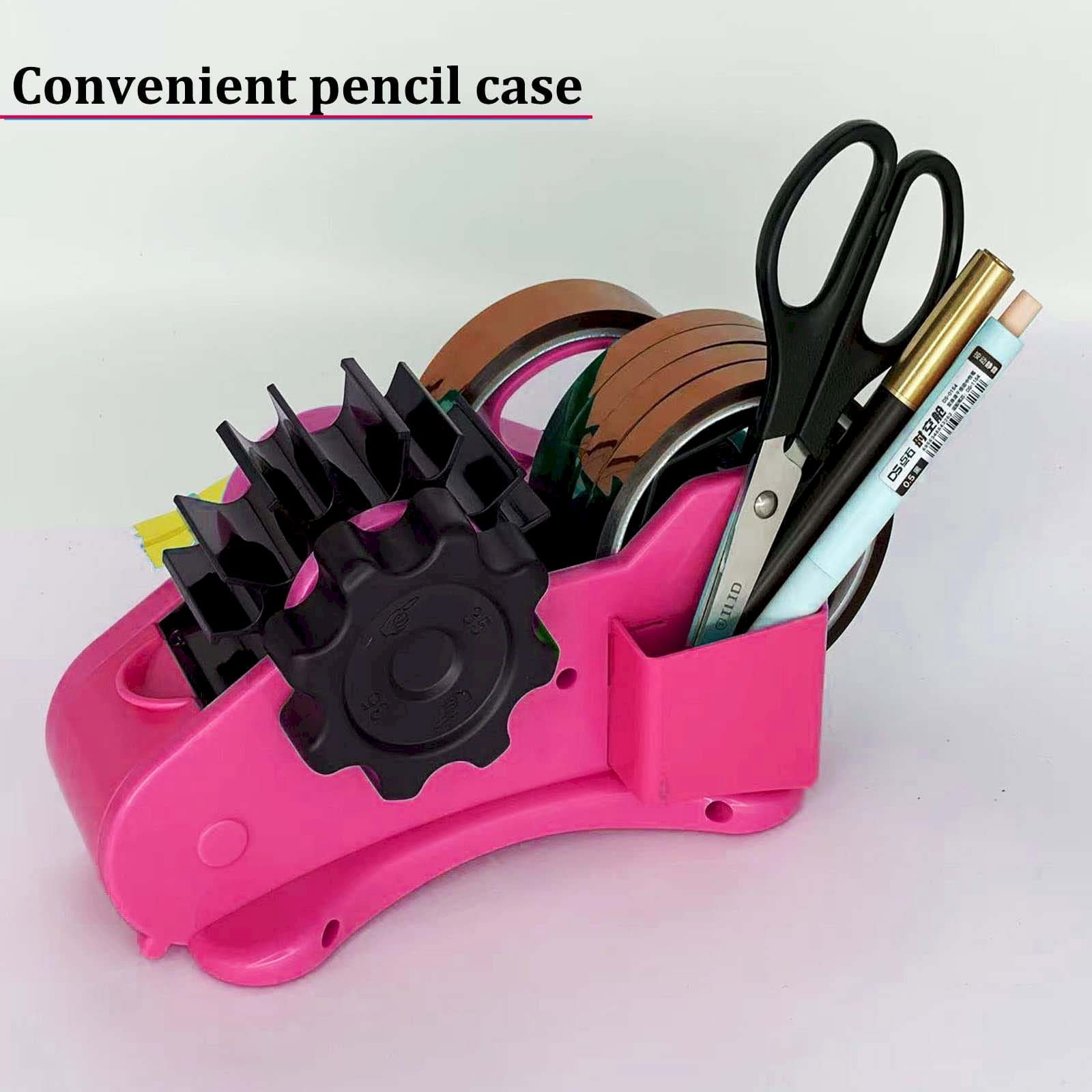 Heat Tape Dispenser Sublimation, Multiple Roll Cut Heat Tape Dispenser 1" and 3" Core Double Reel Cores Sublimation for Heat Transfer Tape, Semi-Automatic Tape Dispenser with Compartment Slots