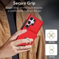 thumbnail image 2 of Allytechgroup Wallet Case Cover for Samsung Galaxy S25 Ultra, with Ring Holder Cards Slots Premium PU Leather TPU Back Cover Shockproof RFID Blocking Phone Case for Samsung Galaxy S25 Ultra, Red, 2 of 7