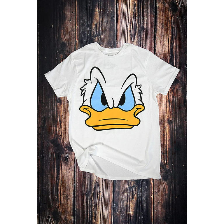 Mad Donald Duck Face Disney World Disneyland Funny Mens Adult Graphic  Costume Humor Apparel Tee T-Shirt