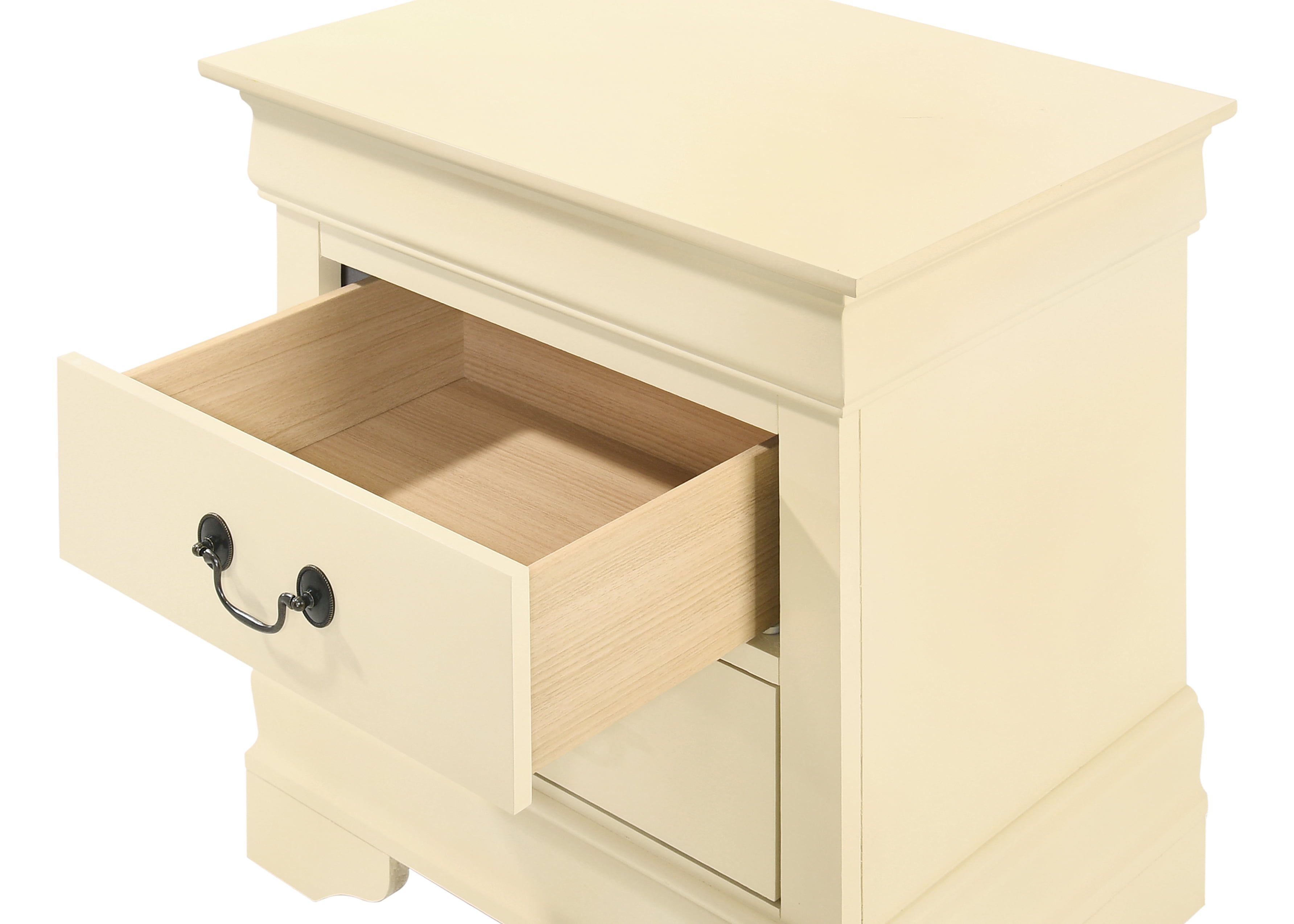 Glory Furniture LouisPhillipe Night Stand in Beige Color