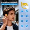 thumbnail image 6 of Wireless Earbuds, Bluetooth Version Earhook Headphones, Low-Latency Audio Positioning, Smart Noise Cancellation, IPX5 Waterproof, YELLOW, 6 of 8