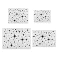thumbnail image 1 of Plantillas de pintura con estrellas, paquete de 4 plantillas reutilizables para dibujo, color blanco, 1 of 7