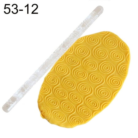 

YUNx Flower Moon Star Embossing Rolling Pin DIY Dough Cookie Pizza Decorating Roller