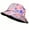 Dusty Rose Splash, variant on Unisex Outdoor Waterproof Reflective Bucket Sun Hat, Black Splash