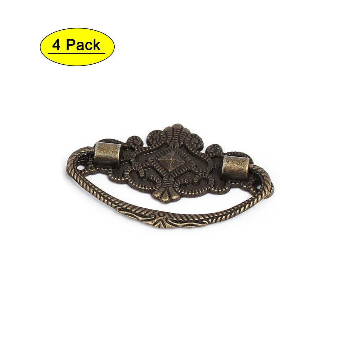 Uxcell Box Cabinet Drawer Door Metal Pull Handles Knobs Bronze Tone 73mm x 45mm 4PCS