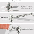thumbnail image 6 of Yescom Rectangle Sun Shade Sail Hardware Kit 5" 304 Anti-Rust Stainless Steel M6 Accessory 40pcs for Outdoor Canopy, 6 of 12