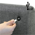 thumbnail image 3 of Zinus Shalini Twin Upholstered Indoor Daybed with USB Ports, Dark Gray, 3 of 11