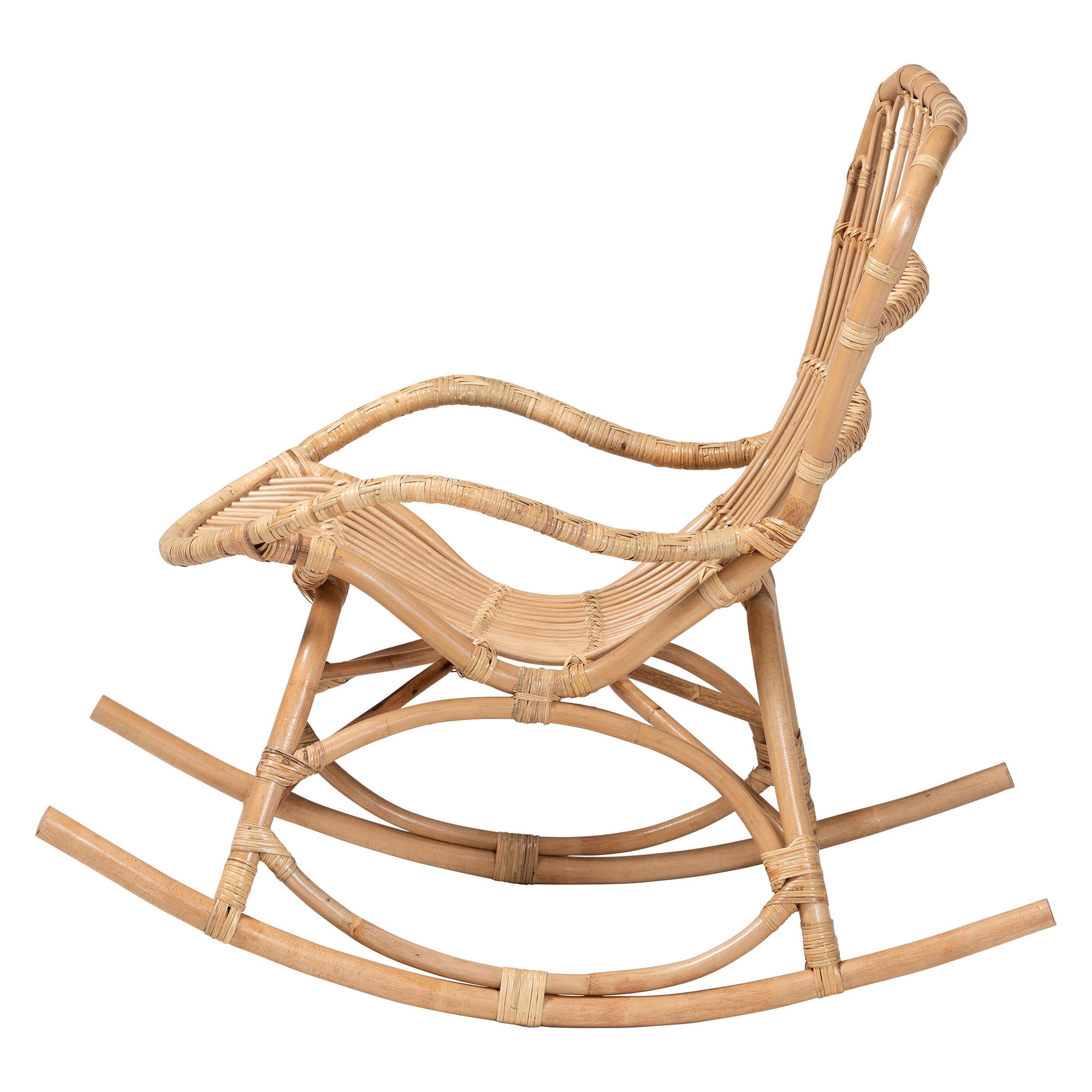 bali & pari Mahin Boho Rocking Chair, Light Honey