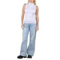 thumbnail image 3 of Socal Look Women's Sleeveless Turtleneck Sweater Top in Stretchable Viscose Blend Lavender Fog, XS, 3 of 6
