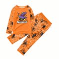 thumbnail image 5 of Halloween Family Outfits, Halloween Family Matching Pajamas Set, Spider Witch Pumpkin Broom Long Sleeve Sleepwear, Graphic Loungewear, Soft Cozy Fun Holiday Nightwear for Parties & Gatherings, 130, 5 of 7