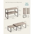 thumbnail image 6 of Cabinet Organizer Shelf, Set of 2 Kitchen Counter Shelves, Kitchen Storage, Spice Rack, Stackable, Expandable, Metal and Engineered Wood, Ink Black and Heather Greige UKCS200X02, 6 of 8