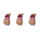 thumbnail image 1 of Monstrate Ramillete de muñeca ligero con forma de rosa, accesorio elegante y femenino, elástica cómoda N27 púrpura rojo Type1 NO1, 1 of 6