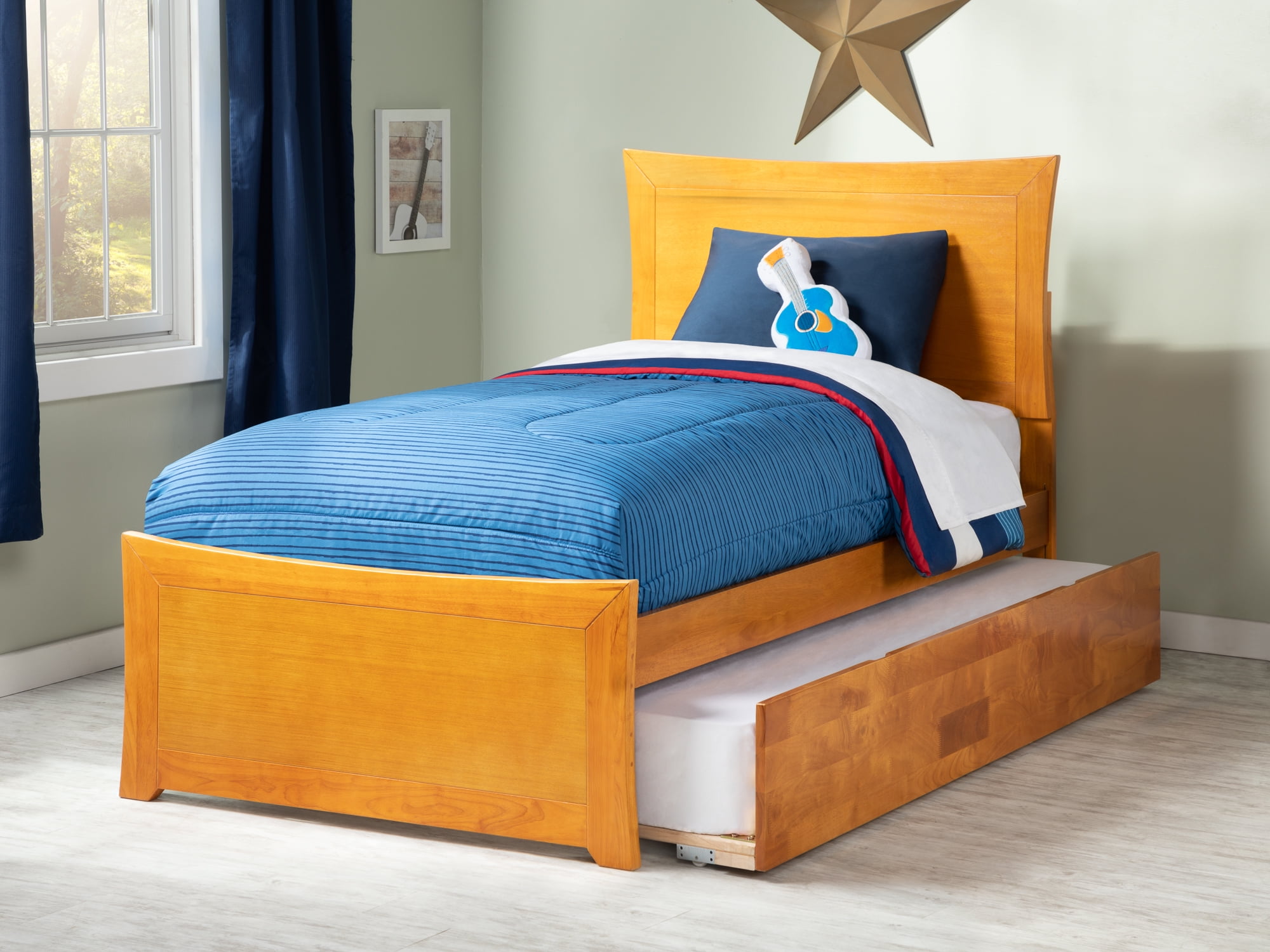 Metro Twin Platform Bed with Matching Foot Board with Twin Size Urban