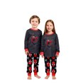 thumbnail image 3 of Christmas Family Pajamas Outfit, Superhero Graphic Long Sleeve Sleepwear Loungewear Set for Group Party, 3 of 5