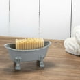 thumbnail image 5 of Foreside Home & Garden Mini Bathtub Soap Dish – Gray Enamel Bathroom Accessory, 5 of 6