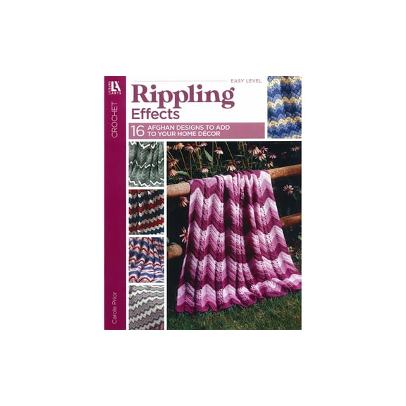 Leisure Arts Rippling Effects Crochet Pattern Book- Crochet Book Includes 16 Ripple Afghan Patterns, Books Perfect For Beginners And Relaxing For The Experienced.
