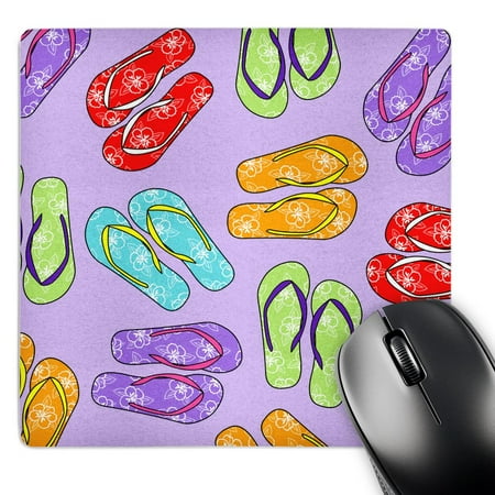 3dRose  Colorful Flip Flop Print - Purple Background  MousePad price history on PriceWatchPro