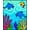 Blue, Pattern 2, variant on ODIKA 4'x6' Machine Washable Non-Slip Area Rug, Jungle Safari Adventure Play With Exotic Wildlife Illustrations High Traffic Rug, Blue, 681564