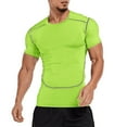 thumbnail image 3 of Mens Workout Shirts Stretch Quick Drying Fitted Short Sleeve Basketball Training Base Sportswear Slim Fit Sweat Absorbent Mens Tshirts, 3 of 9