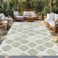 thumbnail image 2 of Sage Green Geometric Outdoor Rug for Patio/Deck/Porch, Non-Slip Large Area Rug 4 x 6 Ft, Moroccan Chic Abstract Plaid Art Indoor Outdoor Rugs Washable Area Rugs, Reversible Camping Rug Carpet Runner, 2 of 8