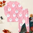 thumbnail image 2 of Gubotare Halloween Pjs Kids Matching Boys Pajamas Pjs Toddler 2 Piece Sleepwear Kids Winter Clothes Set Size 8-9 (Pink,8-9 Years), 2 of 9
