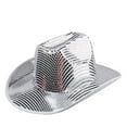 thumbnail image 2 of VONCOS White Shimmering Sequined Female Western Cowboy Hat: Perfect for All Occasions of Females, 2 of 4