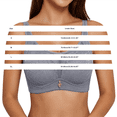 thumbnail image 3 of Koadzawe Women's Full Coverage Support Bra, Wireless Floral Jacquard Bra with Mesh Panel, Wide Straps and Soft Cups for Everyday Comfort, Light Support and All Day Wear Beige L, 3 of 8
