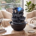 thumbnail image 4 of Costway Tabletop Water Fountain with Rolling Crystal Ball, Color-Changing LED Light, Pump, 4 of 11