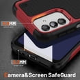 thumbnail image 4 of Designed for Samsung Galaxy A13 5G Case Galaxy A32 5G Case Gift Militay Grade Drop Protective Cover Shockproof Case for Galaxy A13 4G 5G Phone Case for Women Men boy Girl (Red+Black), 4 of 17