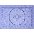 thumbnail image 1 of Ahgly Company Indoor Rectangle Medallion Blue Traditional Area Rugs, 2' x 5', 1 of 4