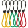 thumbnail image 1 of 6pcs Camping Tent Fixed Cord with Hook Elastic Tent Elastic Rope Buckle Hook, 1 of 9