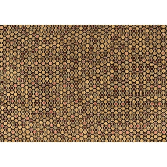 Ahgly Company Indoor Rectangle Abstract Brown Modern Area Rugs, 2' x 3'