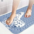 thumbnail image 6 of JingChun Bathtub Mat Non Slip, Shower Foot Scrubber Mat, Long Bath Mat for Tub Non Slip with Suction Cups Drain Holes, Shower Mat with Foot Scrubber, Machine Washable, 6 of 6