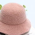 thumbnail image 6 of CoCopeaunts Ladies Bucket Hat Autumn Winter Lambswool Velvet Fisherman Hats Simple Solid Color Casual All-Match Bucket Caps, 6 of 8