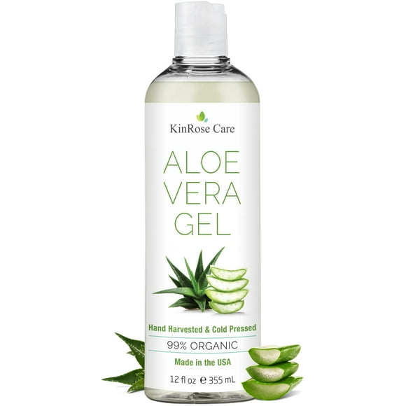 Gel de aloe vera KinRose Care, 360 ml, orgánico para rostro, piel y cabello