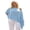 Sky Blue, variant on Women's Plus Size Flowy Tops Fashionable Solid Color Batwing Sleeve Off One Shoulder Loose Fit Blouse for Casual Daily Wear