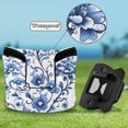thumbnail image 6 of Haosy Floral with Blue Flowers Golf Mallet Putter Cover Strong Magnetic Leather Golf Club Headcover Closure, 6 of 7