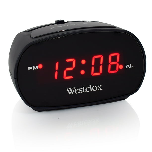 Westclox Basic Digital LED Alarm Clock with Adjustable Hi/Lo Alarm