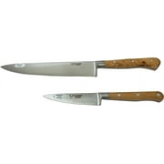 Laguiole en Aubrac Professional Stainless Fully Forged Steel Made In France Essential 2-Piece Premium Kitchen Knife Set With Juniper Handles