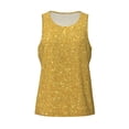 thumbnail image 3 of Haiem Gold Shiny Men Workout Tank Top Gym Bodybuilding Sleeveless Muscle T Shirts Athletic Tank Breathable Workout Shirt-X-Large, 3 of 8